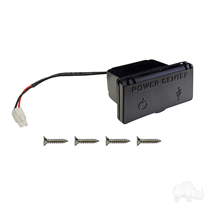 Power Center, 12 Volt Outlet with Dual USB Ports