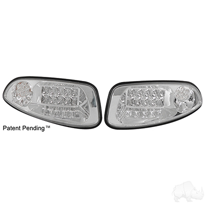 LED Clear Factory Style Headlights with Bezels, E-Z-Go RXV 08+