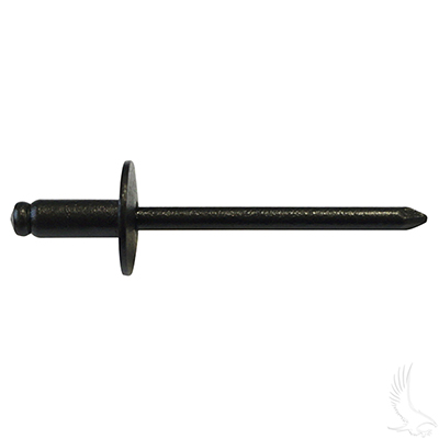 Rivet, BAG of 20, Black Aluminum, 5/32x3/8x.450 hd. dia.