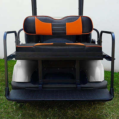 RHOX Rhino Seat Kit, Rally Black/Orange, Yamaha Drive