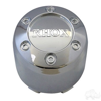 Center Cap, RHOX Snap-in Chrome Plastic 2.65