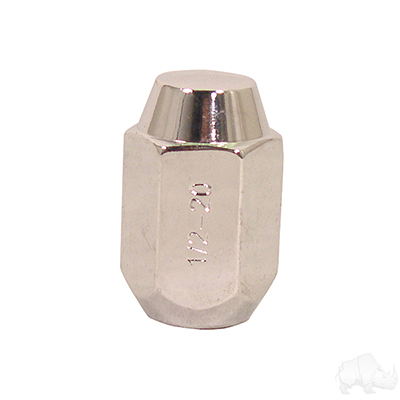 Lug Nut, Chrome Closed End Standard 1/2