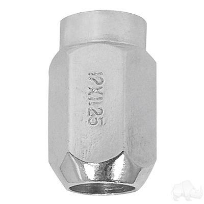 Lug Nut, Chrome Closed End Metric 12mm-1.25, OD 3/4
