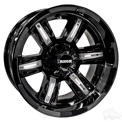RHOX RX285, Gloss Black, 14x7 ET-25
