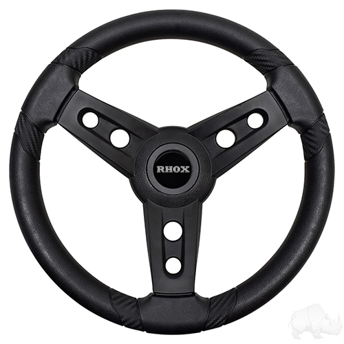 Lugana Steering Wheel, Black, Club Car DS Hub 84+