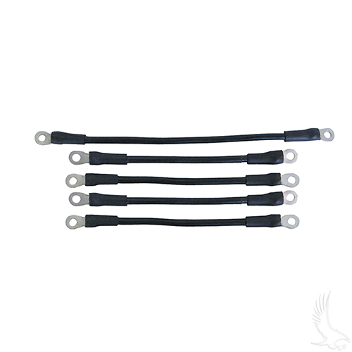 Battery Cable SET, Includes (1) 12" (4) 7" 6 gauge, E-Z-Go Med/TXT 94+