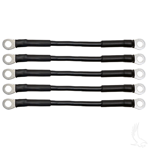 Battery Cable, PACK OF 5, 7" 6 Gauge Black
