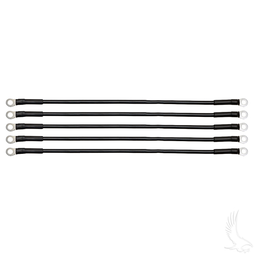 Battery Cable, PACK OF 5, 16" 6 Gauge Black