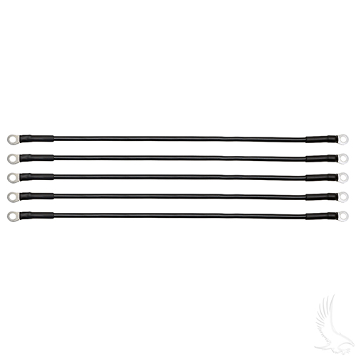 Battery Cable, PACK OF 5, 18" 6 Gauge Black