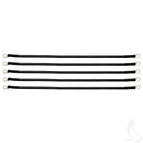 Battery Cable, BAG OF 5, 18" 4 Gauge Black