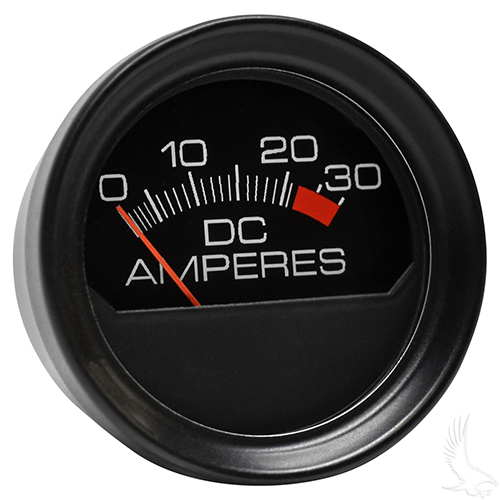 Ammeter, 30A Round, E-Z-Go Chargers