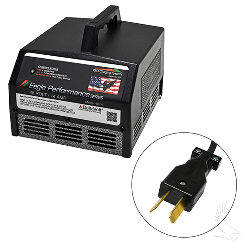 Battery Charger, Eagle Performance Series, 48 Volt 14 Amp Output, Crowsfoot Plug