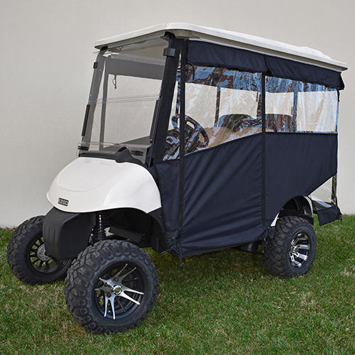 Odyssey Enclosure, 88" RHOX Top, Black E-Z-Go RXV with Rear Seat