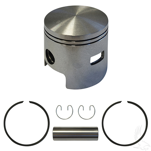 Piston and Ring Assembly, One Port +.50mm, E-Z-Go 2-cycle Gas 80-88