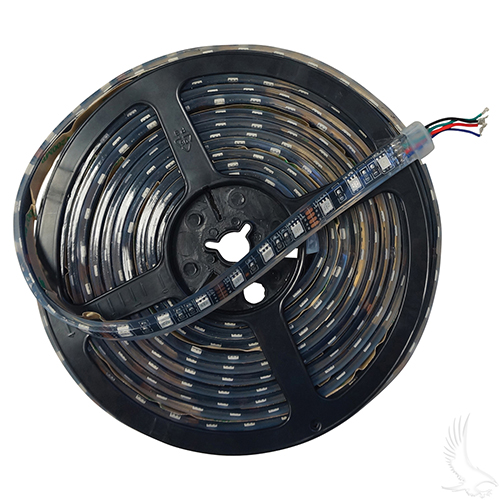 Flexible LED Light Roll, 16' w/ Wire Leads, 12 VDC, RGB