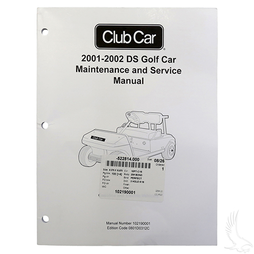 Maintenance & Service Manual, Club Car DS Gas & Electric 01-02