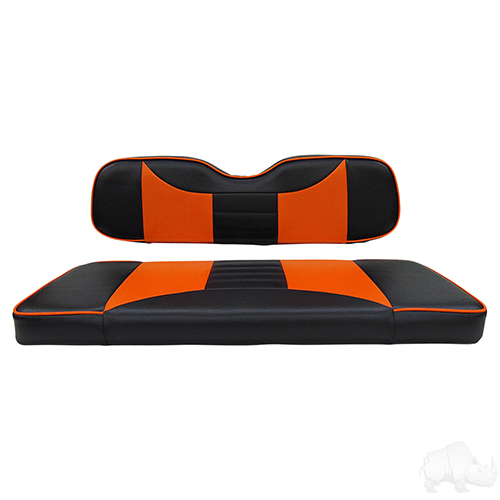 Cushion Set, RHOX Rhino Seat Rally Black/Orange