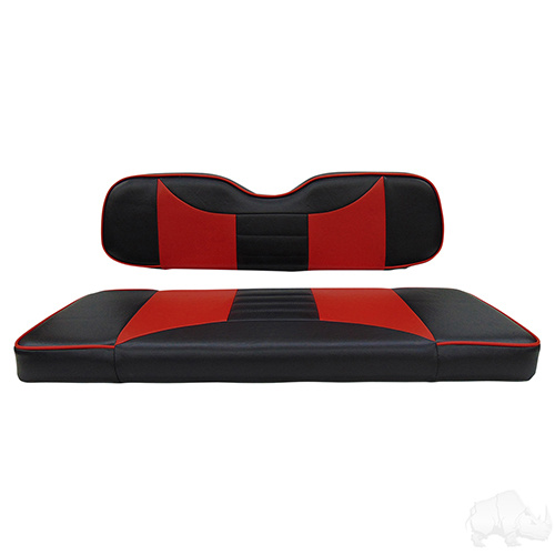 Cushion Set, RHOX Rhino Seat Rally Black/Red