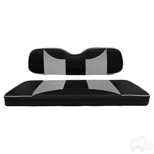Cushion Set, RHOX Rhino Seat Rally Black Carbon Fiber/Silver Carbon Fiber
