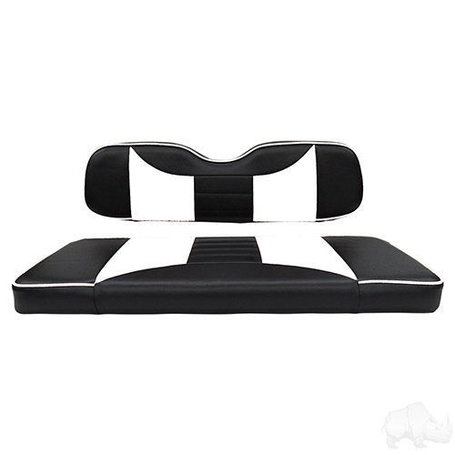 Cushion Set, RHOX Rhino Seat Rally Black/White