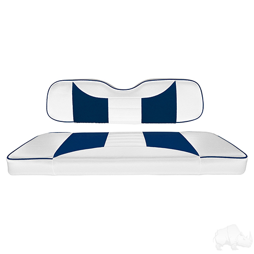 Cushion Set, RHOX Rhino Seat Rally White/Blue