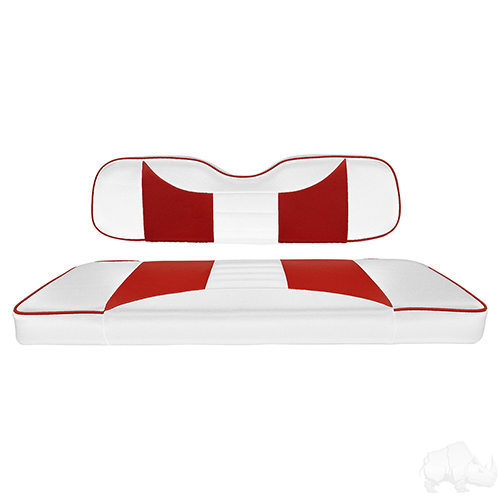 Cushion Set, RHOX Rhino Seat Rally White/Red