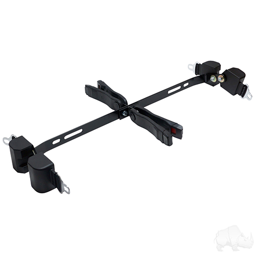 Deluxe Seat Belt Kit includes: (4) 56" Retractable Seat Belts, Bracket and Hardware