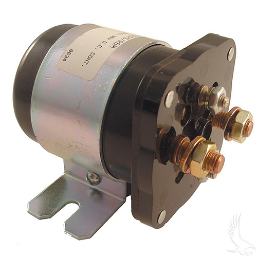 Solenoid, 36V 4 Terminal Silver, E-Z-Go Elec 89+, Club Car Elec Industrial, Yamaha Elect G8-G16 93+