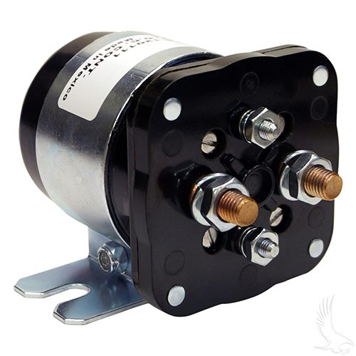 Solenoid, 48V 4 Terminal Silver, E-Z-Go Electric, Club Car Electric 98+, Yamaha Elec G19/G22