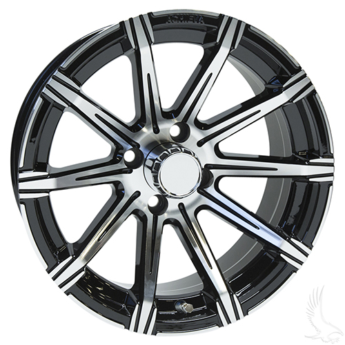 AC598, Machined Gloss Black, 15 x 6 ET-25