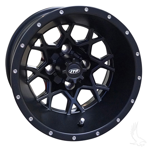ITP Hurricane, Matte Black w/ Center Cap, 12x7 2:5