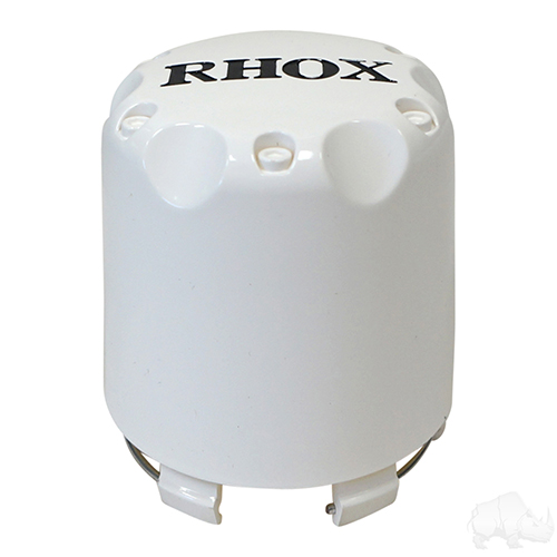 Center Cap, White with Black RHOX