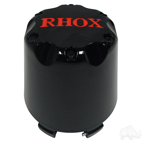 Center Cap, Black with Red RHOX