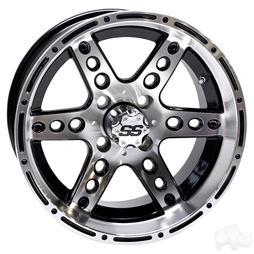 RHOX RX187, Machined Gloss Black, 14x7 ET-25