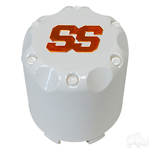 Center Cap, White with Orange SS