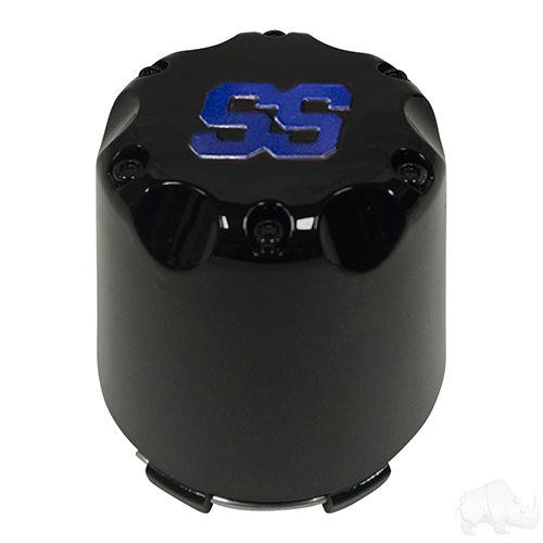 Center Cap, Black with Blue SS