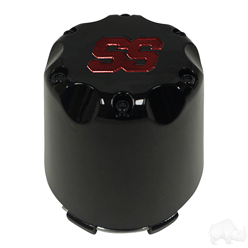 Center Cap, Black with Red SS