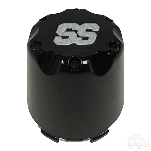 Center Cap, Black with Silver SS