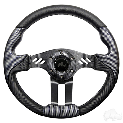 RHOX Steering Wheel, Aviator 5 Carbon Fiber Grip/Black Spokes 13