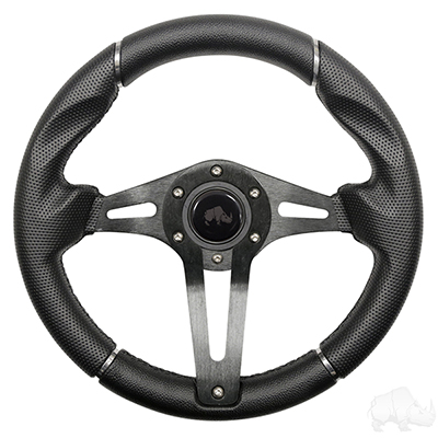 RHOX Steering Wheel, Challenger Black Grip/Black Spokes 13
