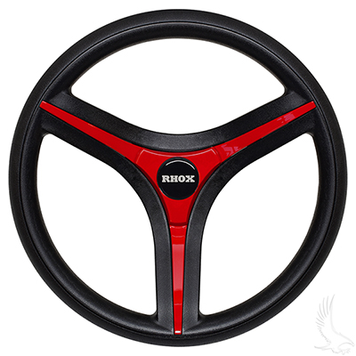 Brenta ST Steering Wheel, Red Insert, Club Car Tempo, Onward, Precedent Hub