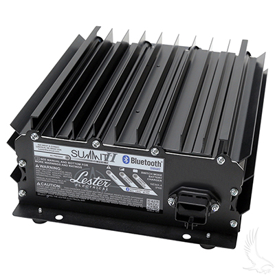 Battery Charger, Lester Summit Series High Frequency, 24V-48V, 22-25A E-Z-Go Industrial Notched DC