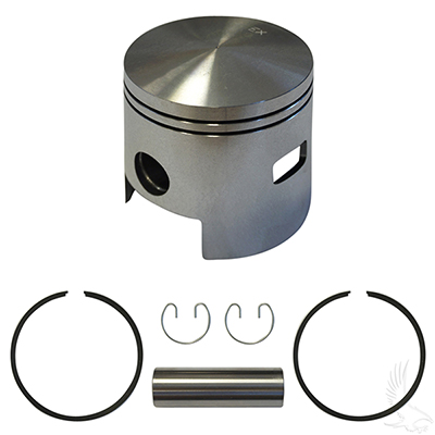 Piston and Ring Assembly, One Port +.25mm, E-Z-Go 2-cycle Gas 80-88