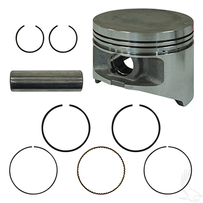 Piston and Ring Assembly, +.25mm, Yamaha Drive, G22 Gas 03-16