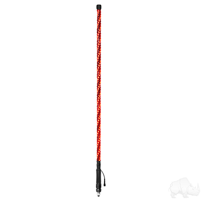 LED Whip Light Stick, 4' RGB Wrapped with remote Control Color