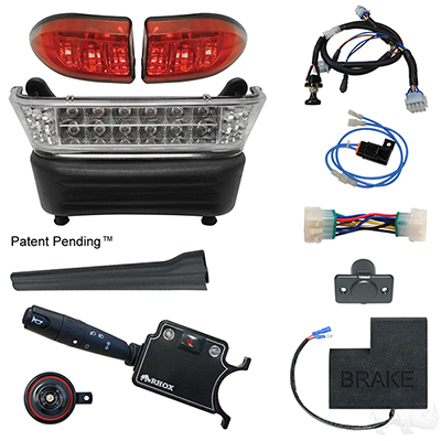 BYO LED Light Bar Kit, Club Car Precedent, Gas & Electric 04-08.5, 12-48v, (Deluxe, OE Fit)