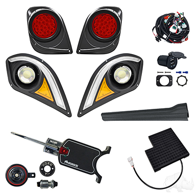 BYO LED Light Kit w/ RGBW LED Running Light, Yamaha Drive2 17-19 (Basic, OE Pedal Mount)