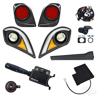 BYO LED Light Kit w/ RGBW LED Running Light, Yamaha Drive2 17-19 (Deluxe, OE Pedal Mount)