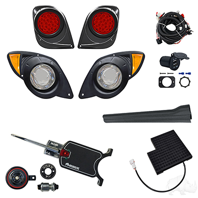 BYO LED Adjustable Light Kit, Yamaha Drive2, 12-48V 17-19 (Basic, OE Pedal Mount)