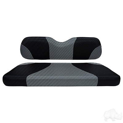 RHOX Front Seat Cushion Set, Sport Black Carbon Fiber/Gray Carbon Fiber, E-Z-Go TXT 96-13